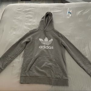 LIGHT GREY ADIDAS HOODIE
